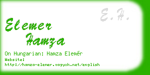 elemer hamza business card